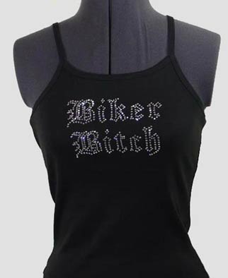Biker Bitch Rhinestone Shirt