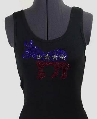 Democrat Rhinestone Shirt