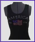 American Flag Rhinestone Shirt