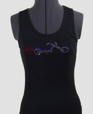 Modern Bike Rhinestone Shirt