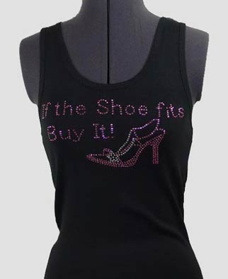 Shoe Fits Rhinestone Shirt