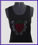 Strawberry Crest Rhinestone Shirt