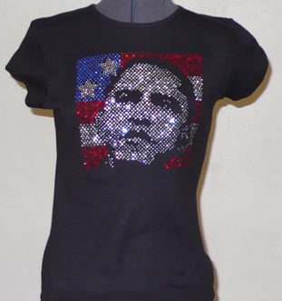 Obama Rhinestone image Shirt