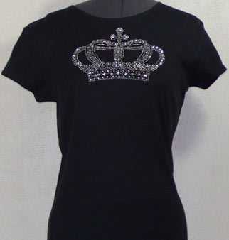 Large Crown Rhinestone Shirt