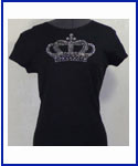 Large Crown Rhinestone Shirt