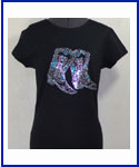 Cowboy boot rhinestone shirt