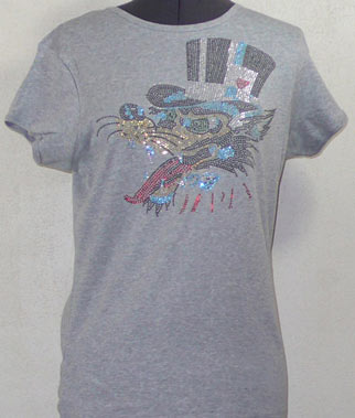 Fox with Top Hat Rhinestone Shirt