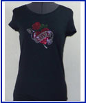 Heart with love Rhinestone Shirt