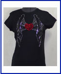 Heart with Wings Rhinestone Shirt