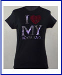 I Love My Boyfriend Rhinestone Shirt