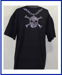 Chain with Skull Rhinestone Shirt sm