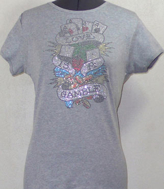 Love is a Gamble Rhinestone Shirt