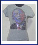 Obama multi color image Rhinestud Shirt