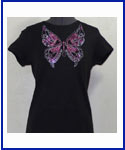 Butterfly Rhinestone Shirt Pink