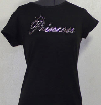 Princess with Crown Rhinestone Shirt