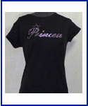 Princess with Crown Rhinestone Shirt