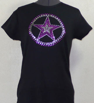 Purple Star rhinestone shirt