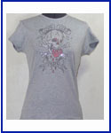 Skull Love Dies Hard Rhinestone shirt