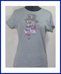 Skull Top Hat Love Rhinestone Shirt