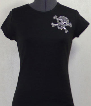 Small Skull Rhinestone Shirt