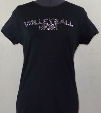 Volleyball Mom Rhinestone Shirt