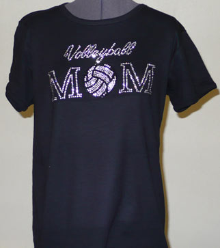 Volleyball Mom Rhinestone Shirt