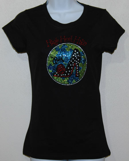 High Heel Hike Rhinestone Shirt