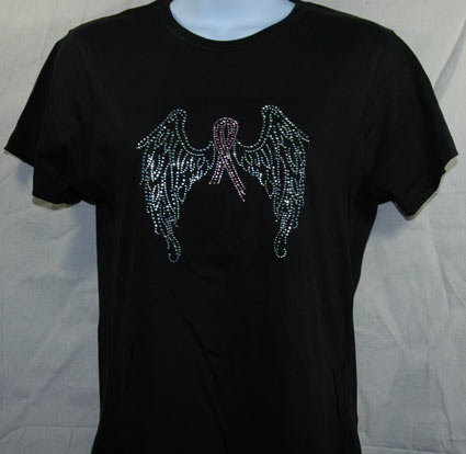Wings with Ribbon Rhinestone Shirt