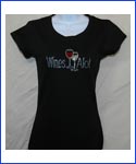 Wines Alot Rhinestone Shirt