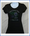 I feel better after I wine a bit Rhinestone Shirt