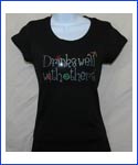 Drinks Well with Others Rhinestone Shirt