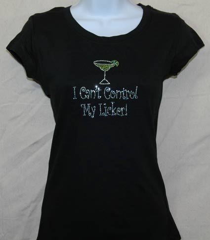 I Can't Control My Licker Rhinestone Shirt