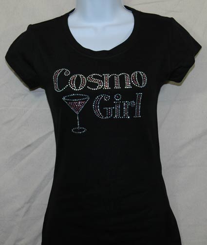 Cosmo Girl with glass Rhinestone Shirt
