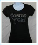 Cosmo Girl with glass Rhinestone Shirt