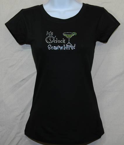 It's 5 O'Clock Somewhere small Rhinestone Shirt