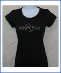 Wine Diva with wine glass Rhinestone Shirt