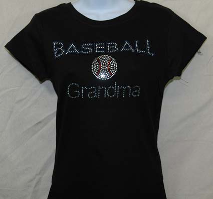 Baseball Grandma Rhinestone Shirt